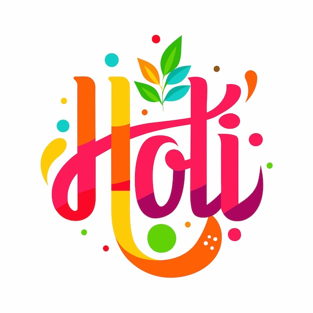 Happy Holi Typography Design Vector