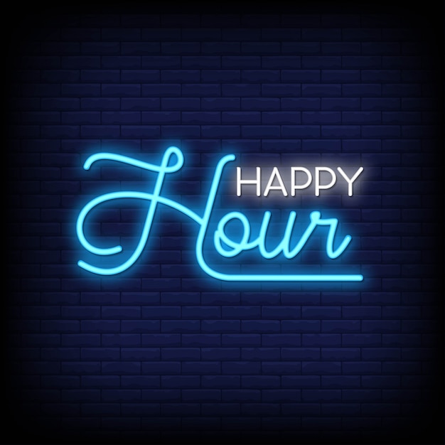 happy hour Neon Signs