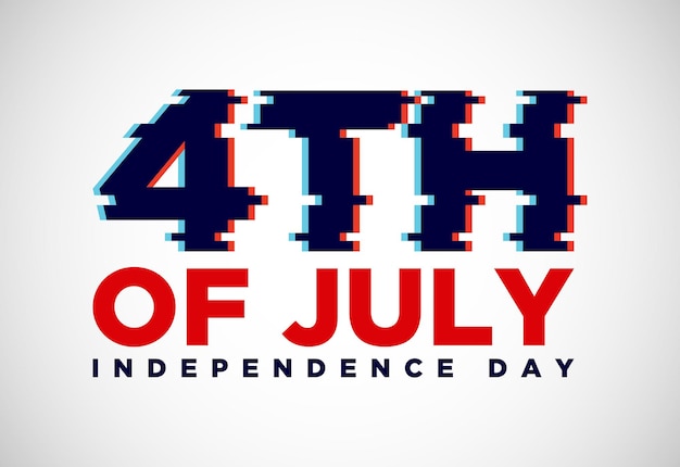 Happy Independence Day 4th of July national holiday Lettering text design vector illustration