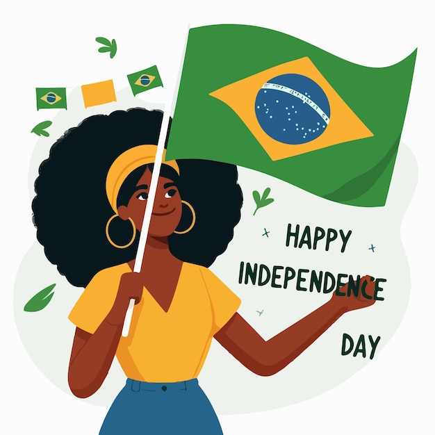 Vector happy independence day brazil vector illustration design