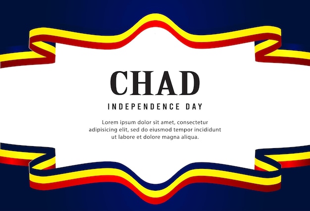 Happy independence day of Chad template background Vector illustration