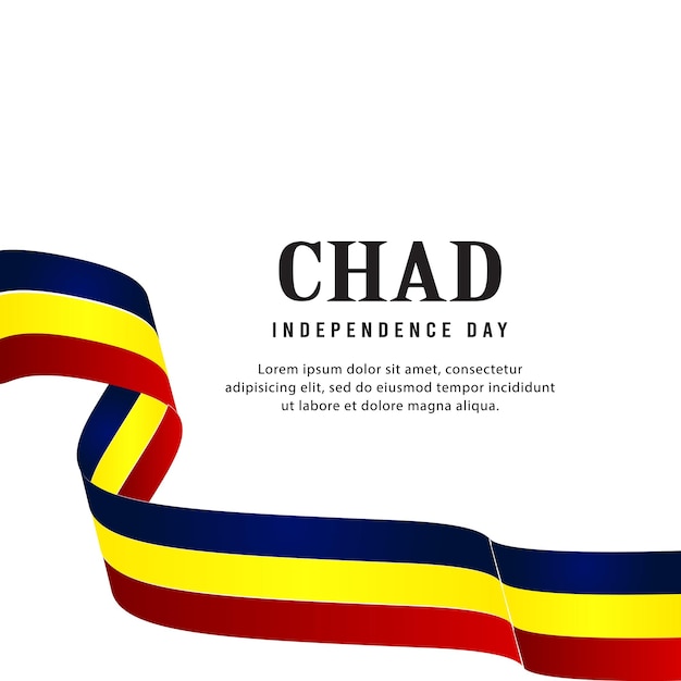 Happy independence day of Chad template background Vector illustration