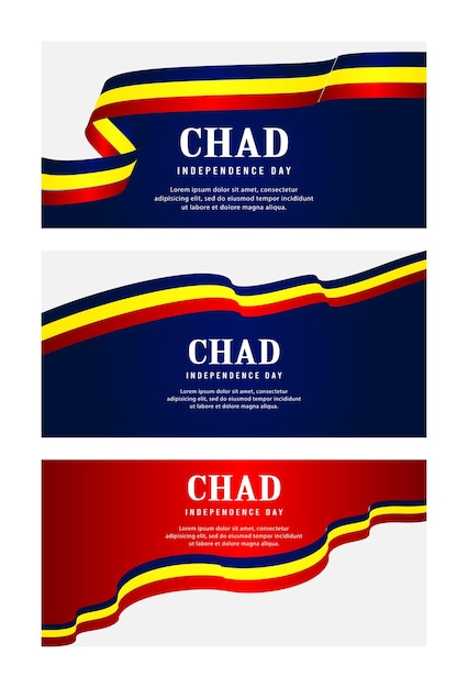 Happy independence day of Chad template background Vector illustration