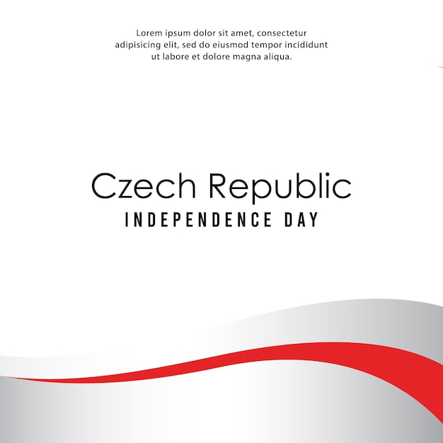 Happy independence day of Czech Republic template background Vector illustration