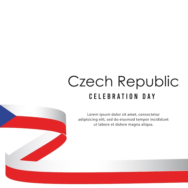 Happy independence day of Czech Republic template background Vector illustration