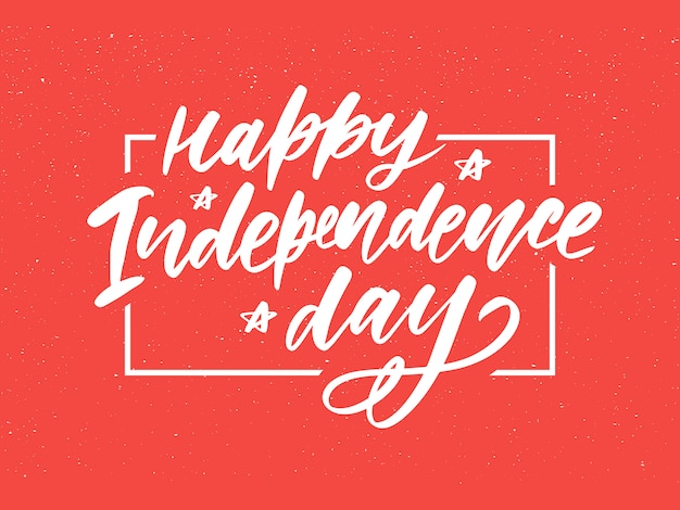 Happy Independence Day Greeting Card with Font.