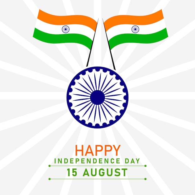 happy independence day india template design Independence Day India flat vector design