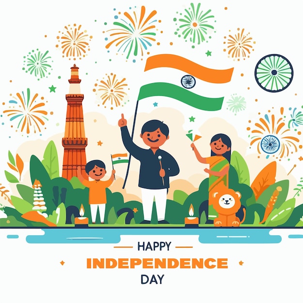 happy independence day India vector illustration design