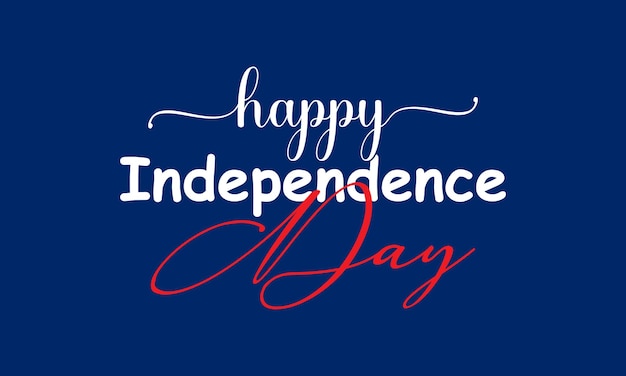 Happy independence day of united states of america July 4th of typographic design Vector illustration