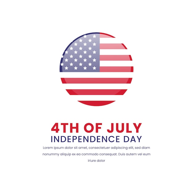 Happy Independence Day United States national flag Happy 4th of July Vector illustration