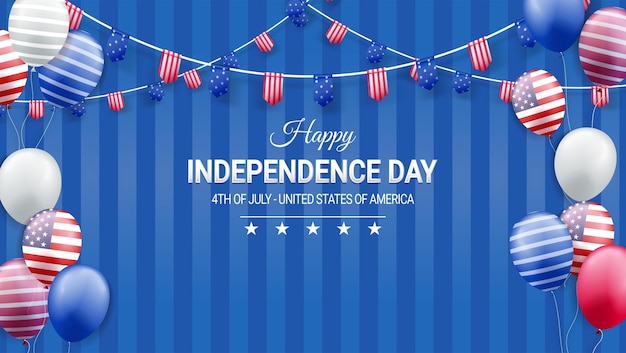 Happy Independence Day Vector IllustrationFourth of July Suitable for greeting card poster and banner