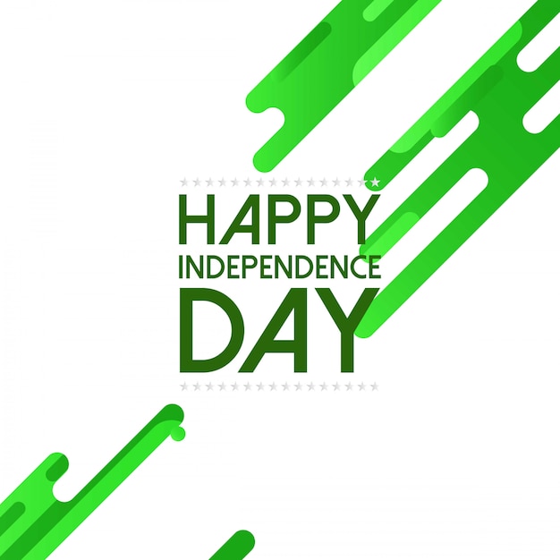 Happy Independence day with Green Illustration background