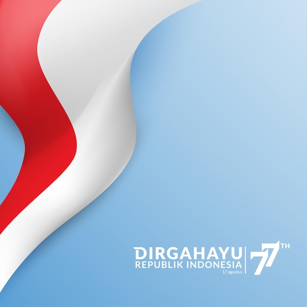 Happy indonesia independence day greeting card