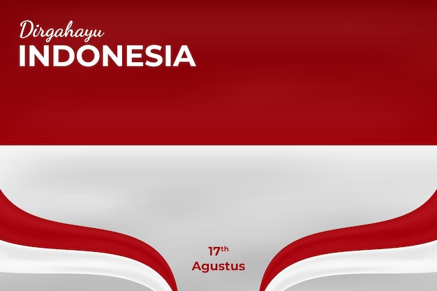 Happy Indonesia independence day vector banner greeting card template design