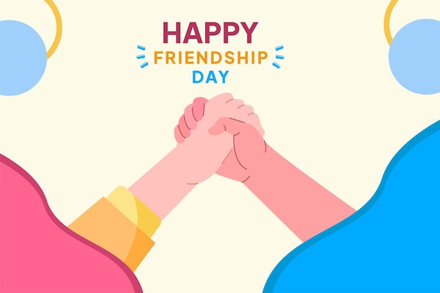 Vector happy international friendship day concept colored flat vector illustration isolated