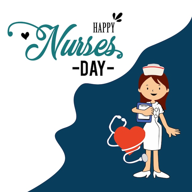 Vector happy international nurses day vector template design illustration