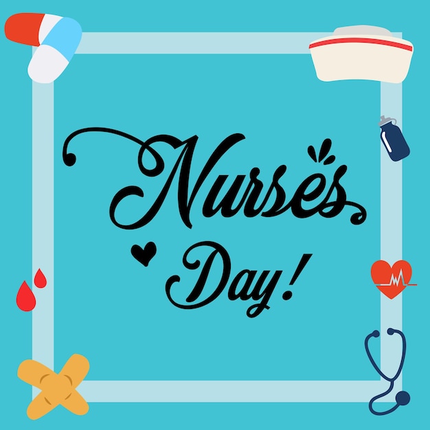 Vector happy international nurses day vector template design illustration