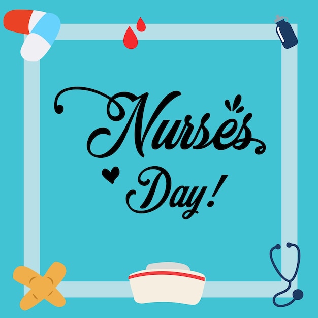 Vector happy international nurses day vector template design illustration