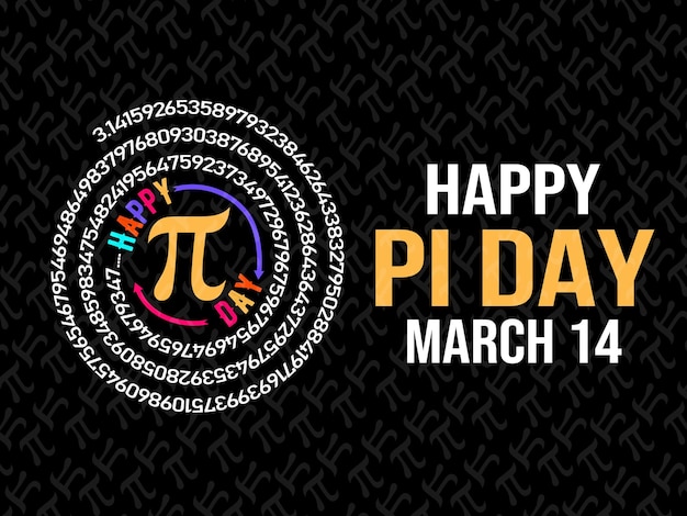 Vector happy international pi day template design vector