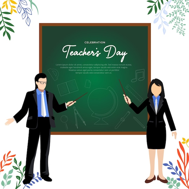 Happy International Teacher's Day design background vector