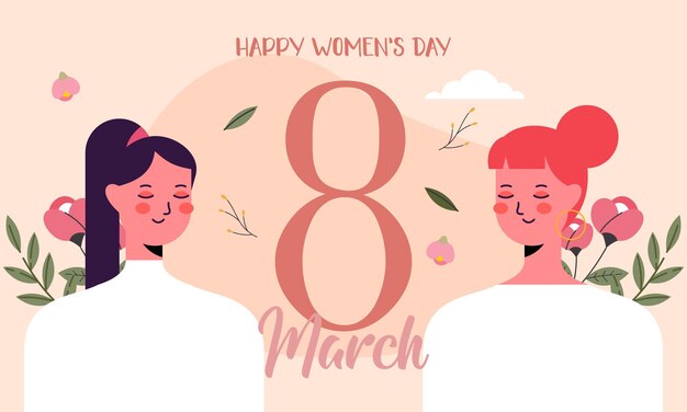 Vector happy international women's day illustration