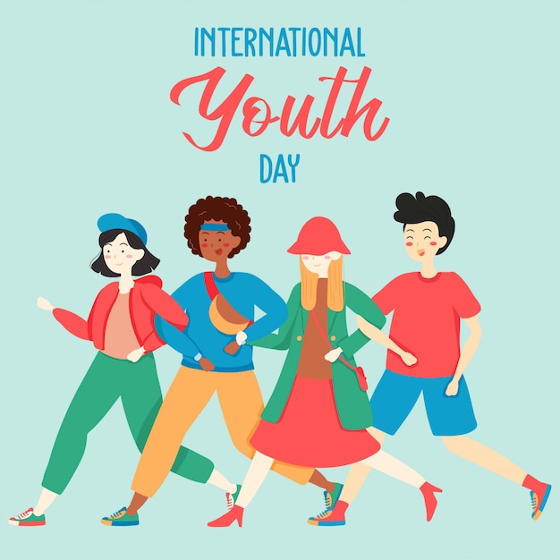 Happy International Youth Day background