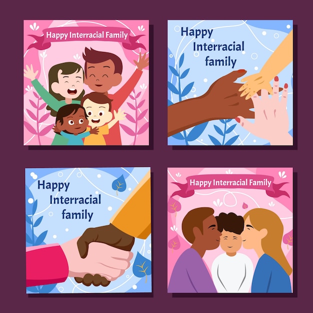 Happy Interracial Family Card