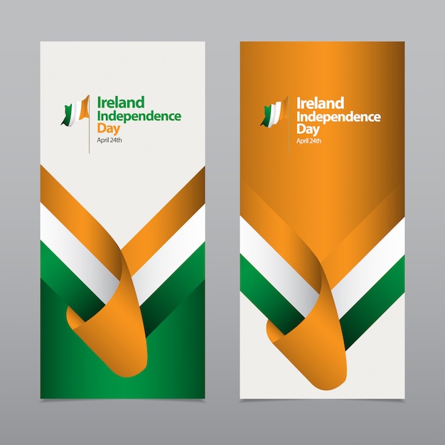 Happy Ireland Independence Day Celebration Template Design Illustration