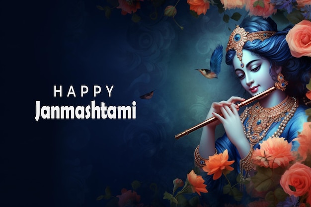 Happy Janmashtami background