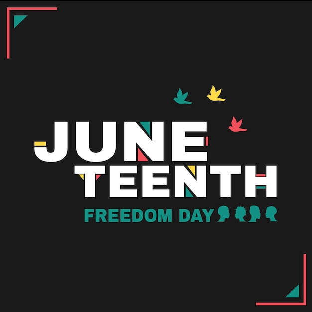 happy Juneteenth freedom day celebration illustration background