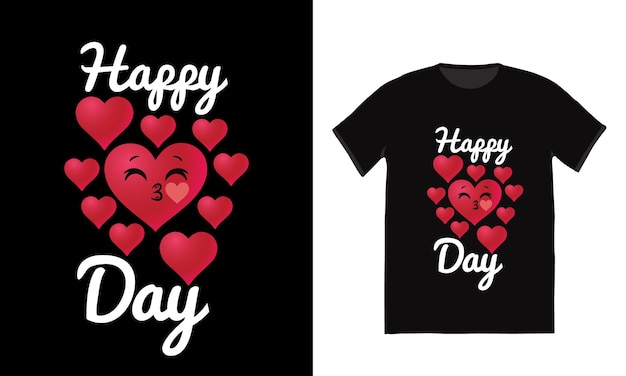 Happy Kiss Day TShirt Design