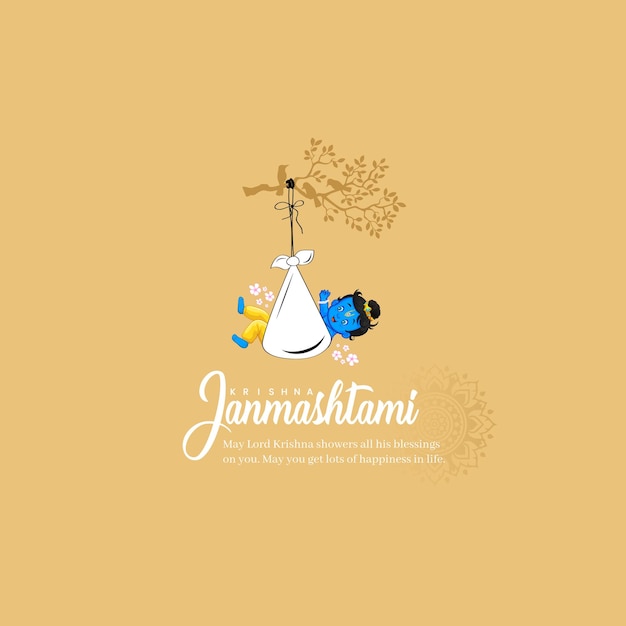 Happy Krishna Janmashtami festival and happy janmashtami creative ads.