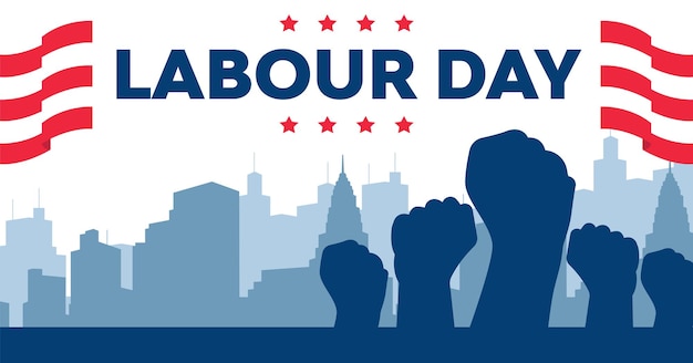 Happy labor day background banner