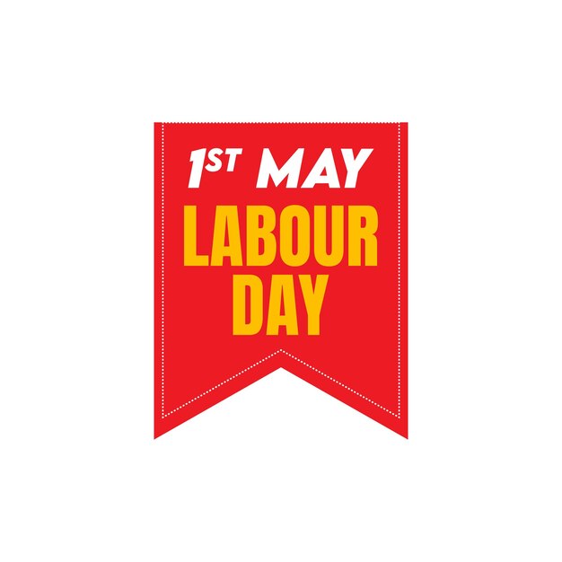 Vector happy labor day banner design template 1st may