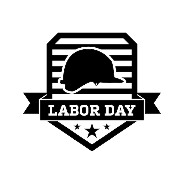 Happy Labor Day banner isolated on white background