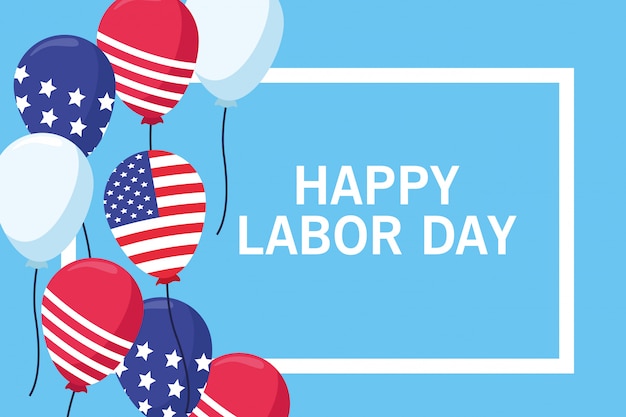 Happy labor day card, USA holiday