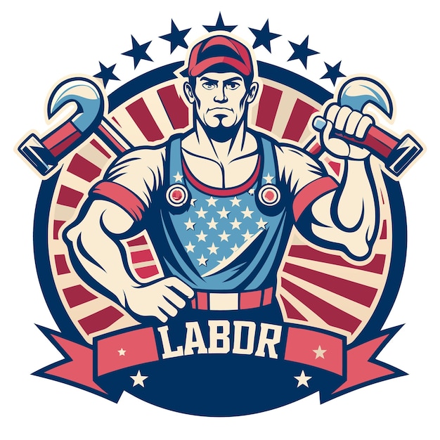 Happy Labor Day Editable Tshirt Vector