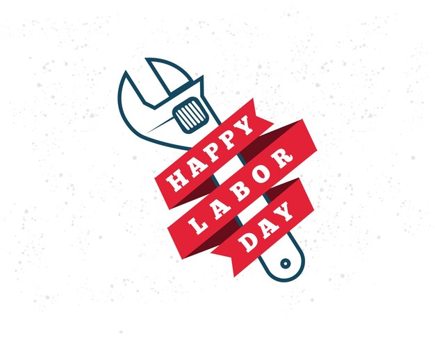 Vector happy labor day emblems typography template