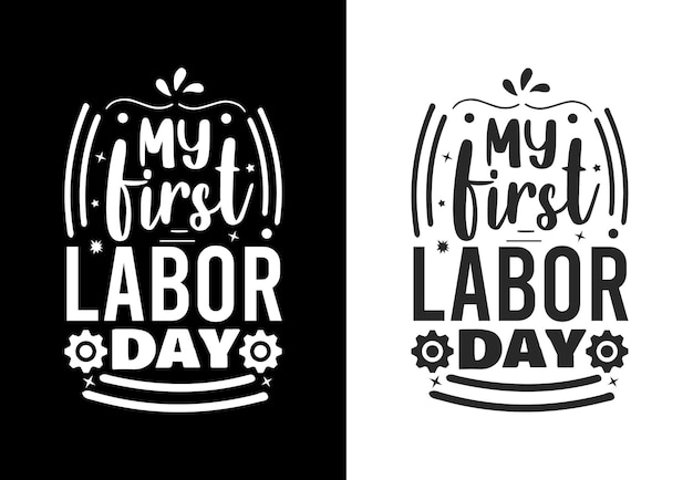 Happy labor day hand drawn typography Quote lettering labor day typography for tshirt and card