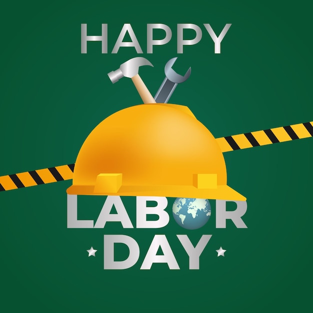 Vector happy labor day of international workers day