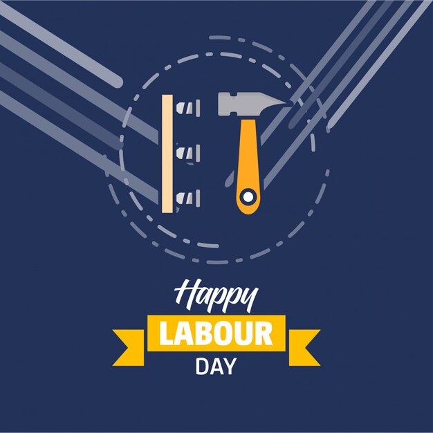 Vector happy labor day usa background