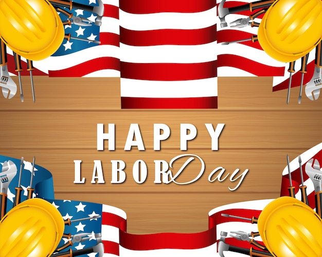 Vector happy labor day vector illustration design for social media poster and banner