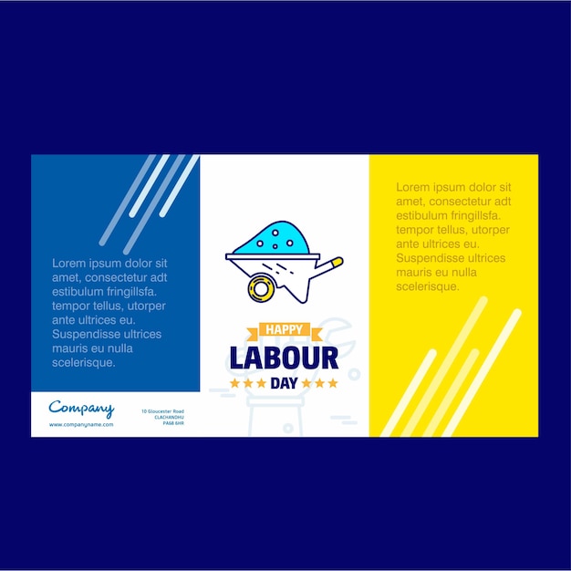 Happy Labour day Company Trifold brochure