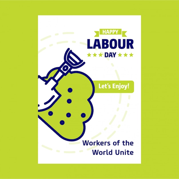 Vector happy labour day design 