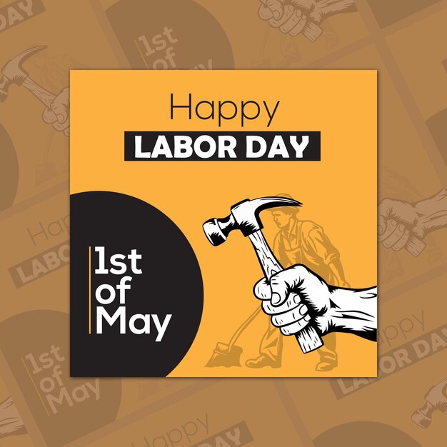 Vector happy labour day or international workers day vector illustration labor day and may day celebration