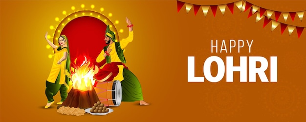 Happy lohri celebration card