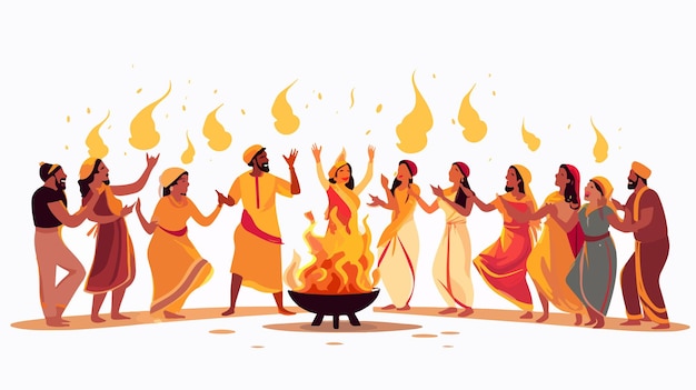 Happy Lohri Festival of Punjab India Background