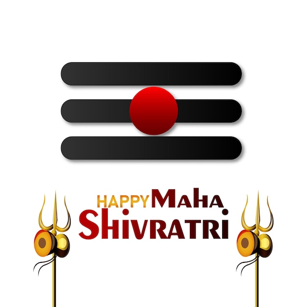 Happy maha shivratri greeting card