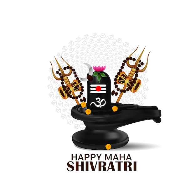 Happy maha shivratri indian festival card