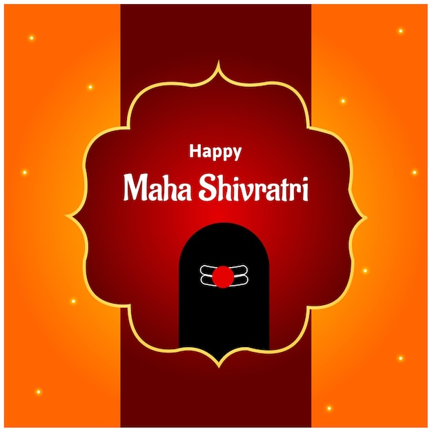 Happy Maha Shivratri Indian Hindu Festival Celebration Vector Illustrations